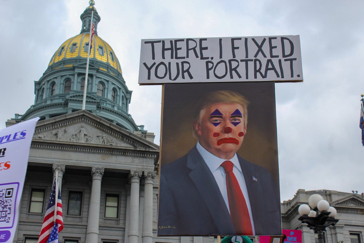 AFLCIOCO's tweet photo. Today thousands of Coloradans took to the streets to demand HANDS OFF our federal agencies and services! We were proud to march alongside this beautiful showing of solidarity against Trump and President Elon. 
When democracy is under attack, what do we do? WE TAKE IT BACK! https://t.co/J9rNYx24Tn