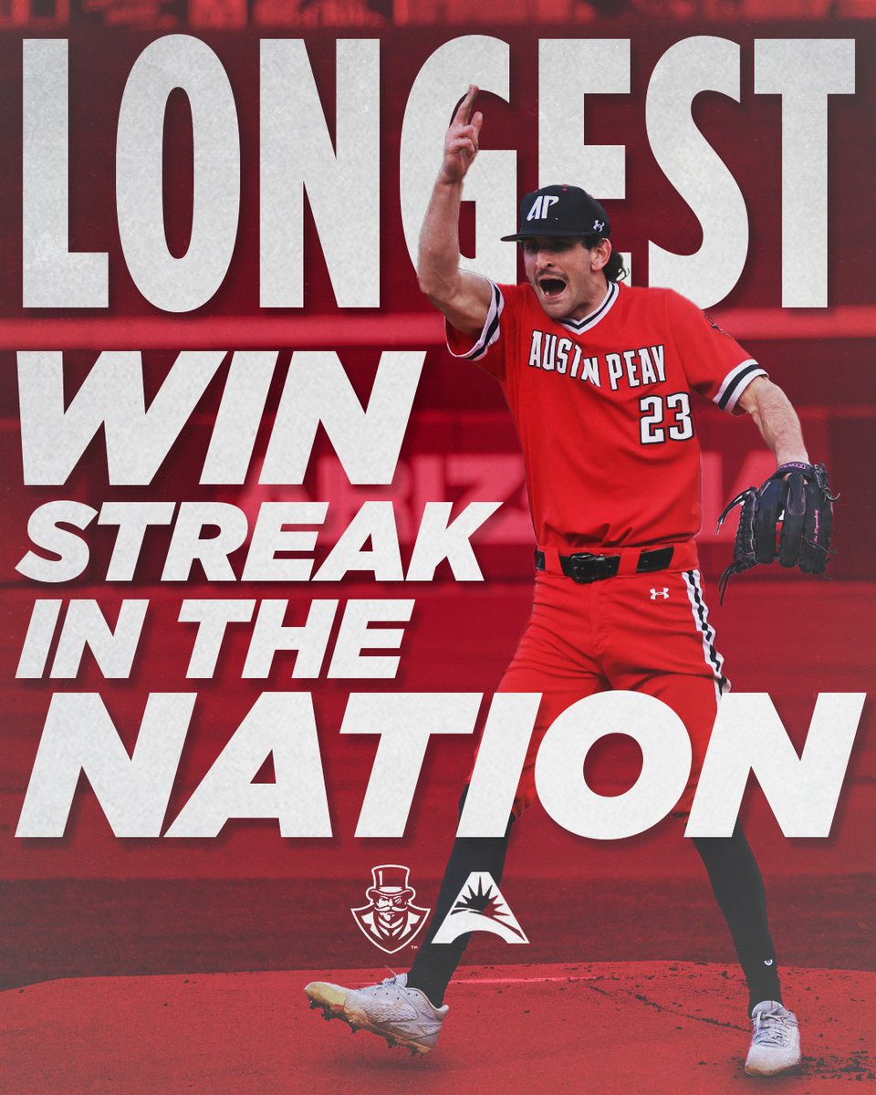 𝐋𝐞𝐚𝐝𝐢𝐧𝐠 𝐭𝐡𝐞 𝐩𝐚𝐜𝐤‼️

The Governors currently hold the longest win streak in the nation at 1️⃣1️⃣ games!

🅱️🅰️🆖❗️ | #LetsGoPeay