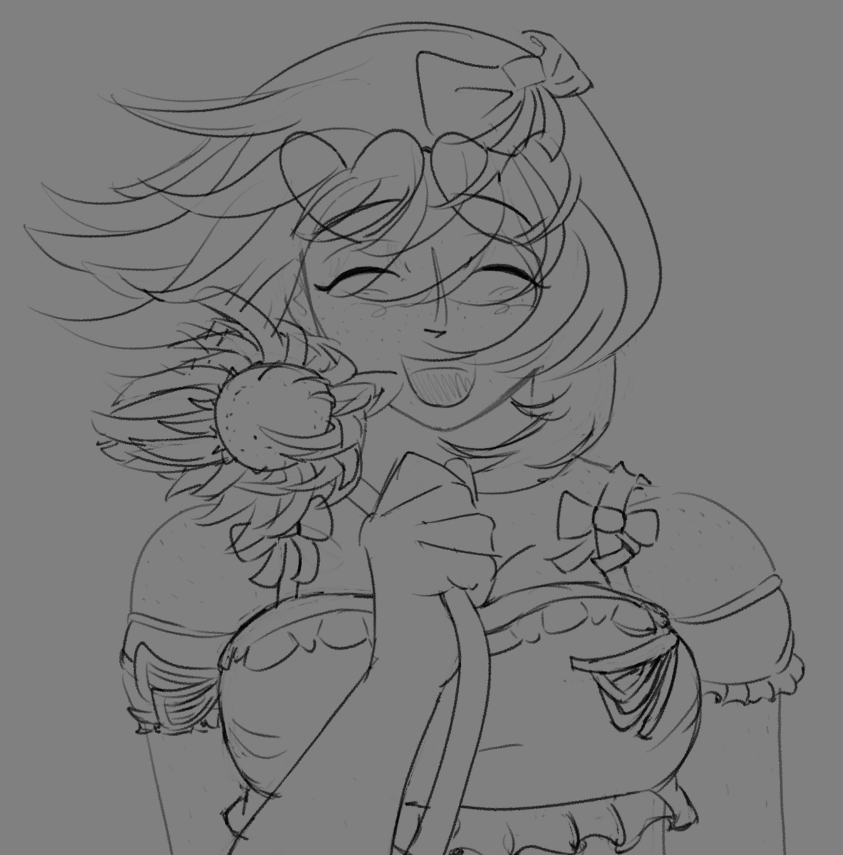 meowmixxers's tweet image. claire sketch im not gonga finish :P