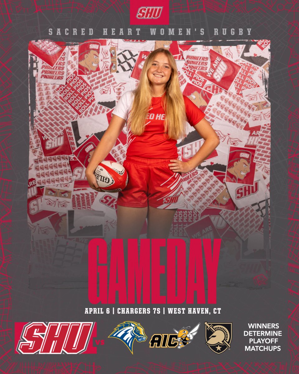 Sunday trip to New Haven 💪

🆚 New Haven, AIC, Army, &amp; playoffs 
📍 University of New Haven
⏰ 10:40 am, 12:50 pm, 2:00 pm, playoffs after 
🏟️ Ralph F. DellaCamera Stadium
📺 tinyurl.com/23swqjns (Games 1&amp;2)
📺 tinyurl.com/2bkjvc3v (Game 3 &amp; playoffs)

#WeAreSHU