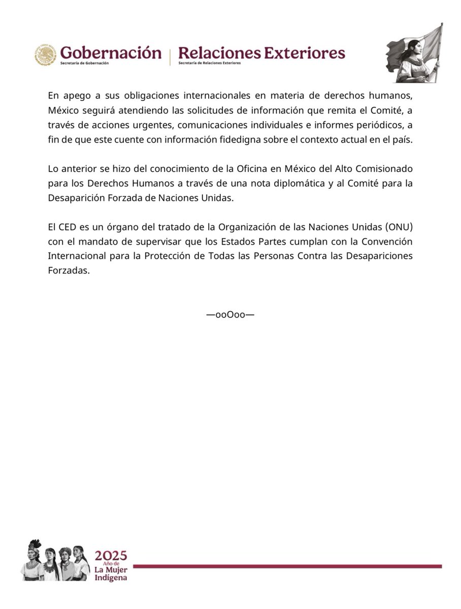 SEGOB_mx's tweet image. #SEGOBInforma 📢

Tarjeta Informativa 📄 bit.ly/4iZPiG8

#ConstruyendoLaPaz🕊️