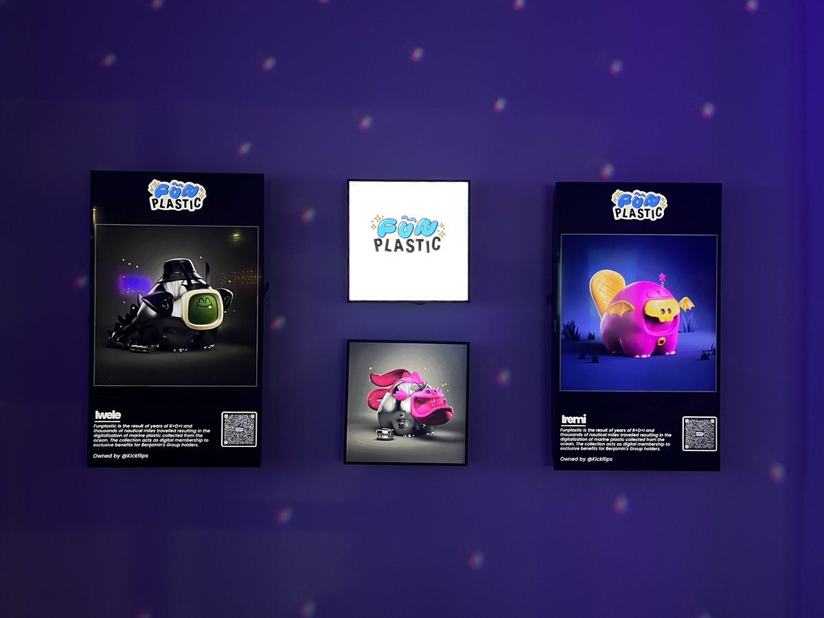 One of my absolute favorite collections from Cardano: Funplastics on display at <a href="/JRNYGallery/">JRNY Gallery</a> 

3d renders by: <a href="/zigor/">zigor</a> 
Utility by: @ada_anvil and <a href="/wayupio/">Wayup</a> 

Thanks to the real ones who made this possible ❤️‍🔥