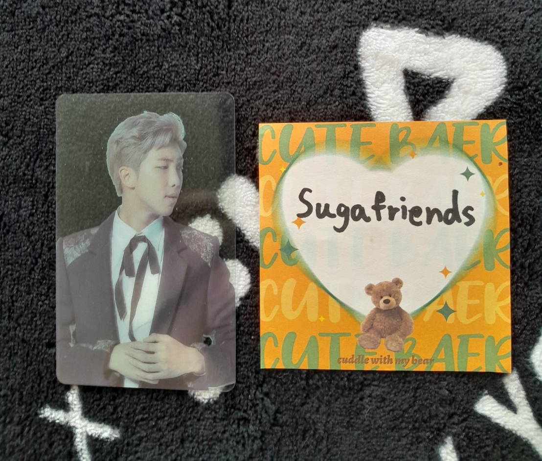 💖SALE Lucky ใสคอนวิงส์ที เกาหลี นัมจุน RM
🌻 ปล่อย 400฿ 
✨️ค่าส่ง 35 ลทบ, ems50 (ถ้ารวม กับอย่างอื่นไม่คิดค่าส่งเพิ่มค่ะ) ✨️สนใจ dm นะคะ #ตลาดนัดบังทัน #ตลาดนัดBTS #การ์ดบังทัน #ตลาดรถไฟบังทัน #ปล่อยของสะสมบังทัน #การ์ดนัมจุน