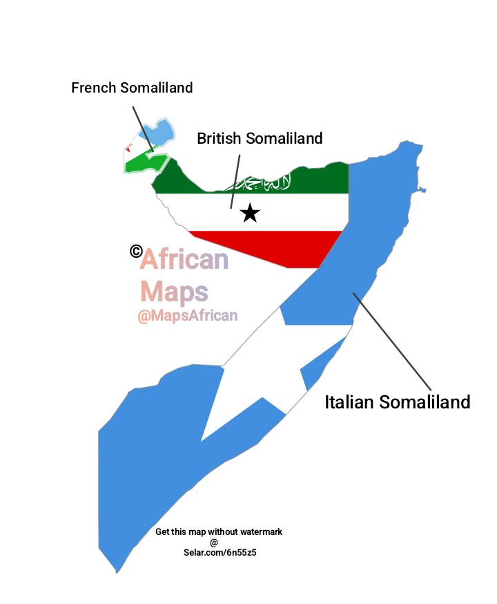 Before gaining independence, Somaliland was British Somaliland, Djibouti 🇩🇯 was French Somaliland, and Somalia 🇸🇴 was Italian Somaliland.
