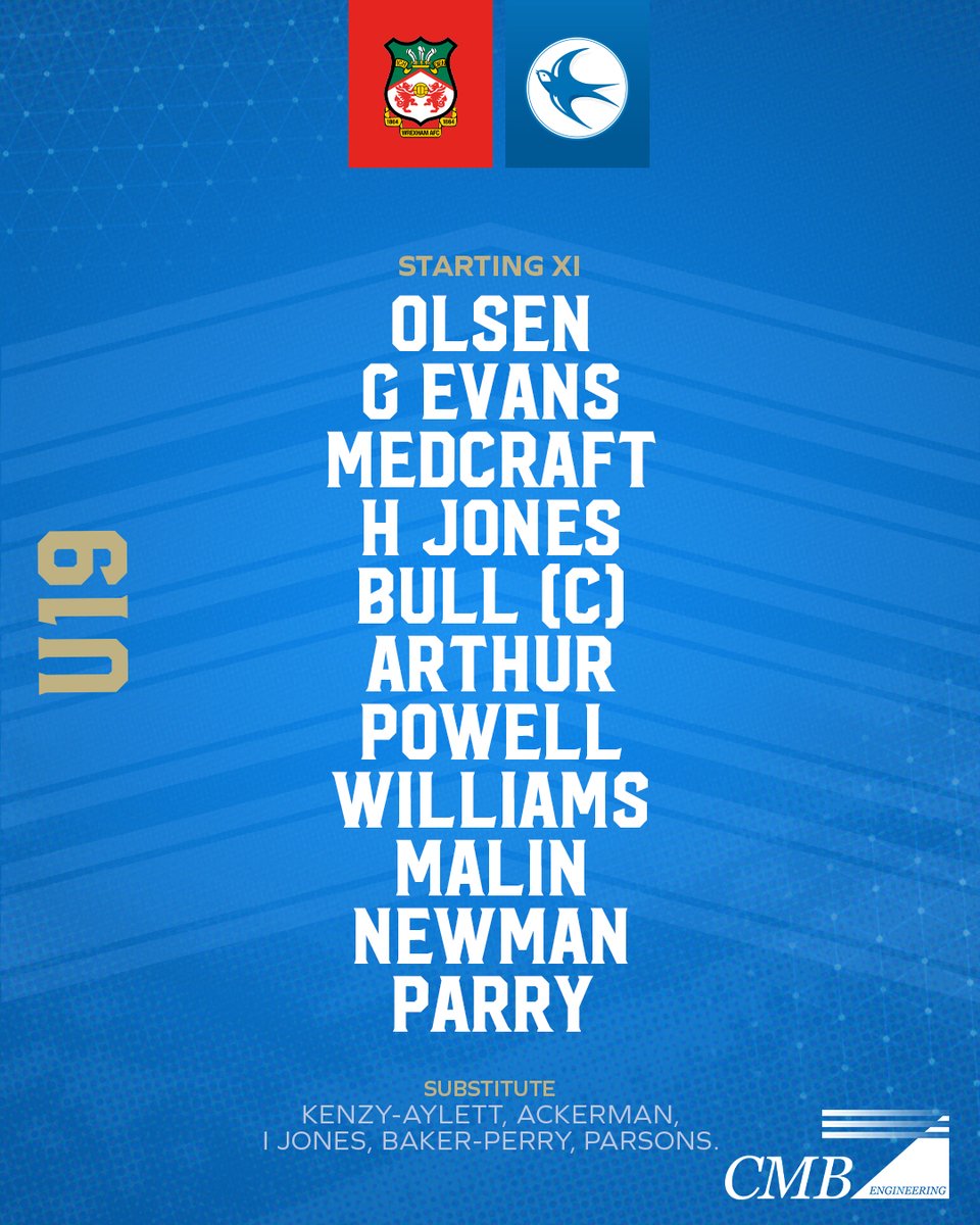 CardiffCityFCW's tweet photo. 🔢

Here is how our U19s line-up for today's Adran U19 Play-Off Final! 💙

#CityAsOne | @CMBEngineering https://t.co/Qq4QsqZTnh