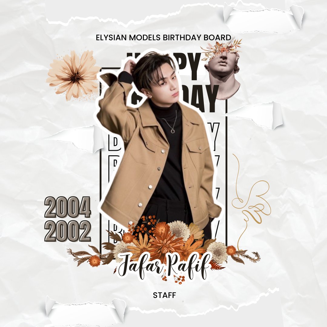 ㅤ

📣 𝑬𝑳𝒀𝑺𝑰𝑨𝑵 𝑩𝑰𝑹𝑻𝑯𝑫𝑨𝒀 𝑩𝑶𝑨𝑹𝑫

️️ ️️ ️️
Happy Birthday our beloved staf, 𝙅𝘼𝙁𝘼𝙍 𝙍𝘼𝙁𝙄𝙁. Wishing you a day filled with smiles and laughter. May god bless you with a ton of loves. 🎂✨ 
️️ ️️ ️️

ㅤ