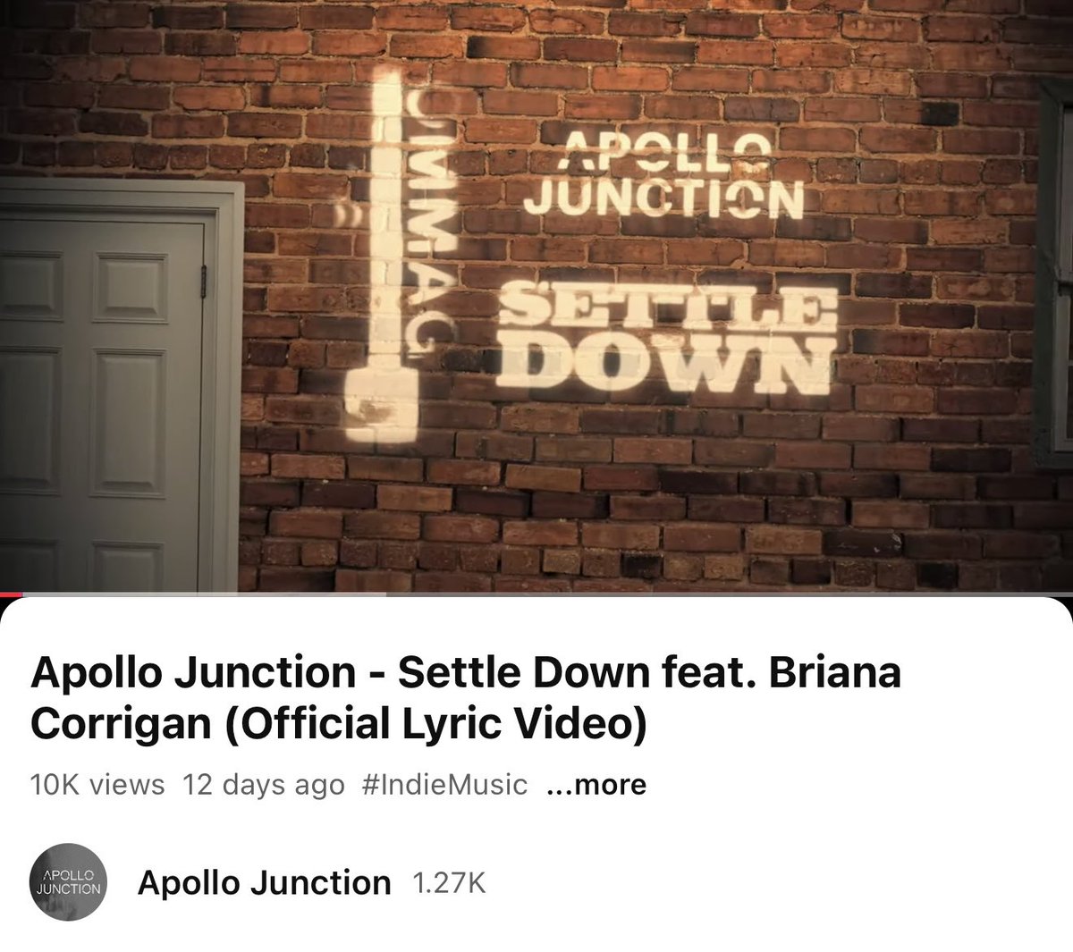 Apollo Junction (@apollojunction) on Twitter photo 10,000 VIEWS ON OUR SETTLE DOWN MUSIC VIDEO 💙
We are absolutely blown away by your response to our brand new tune Settle Down featuring the wonderful voice of The Beautiful South <a href="/brianacorrigan/">Briana Corrigan</a> 🎸
There were days when our music videos wouldn’t reach 100 views so to have one 10,000 VIEWS ON OUR SETTLE DOWN MUSIC VIDEO 💙
We are absolutely blown away by your response to our brand new tune Settle Down featuring the wonderful voice of The Beautiful South <a href="/brianacorrigan/">Briana Corrigan</a> 🎸
There were days when our music videos wouldn’t reach 100 views so to have one
