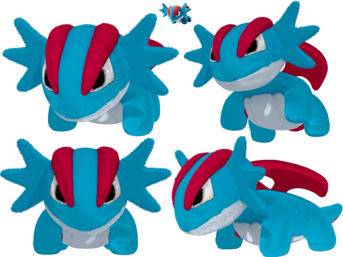 TheYisusOne's tweet photo. I made a 3D model of that new Salamence Pokemon Doll https://t.co/YgrepfnANe