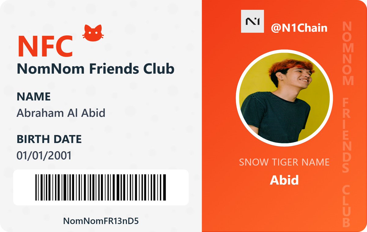 AbraHamAlABid2's tweet image. New id Card @N1Chain