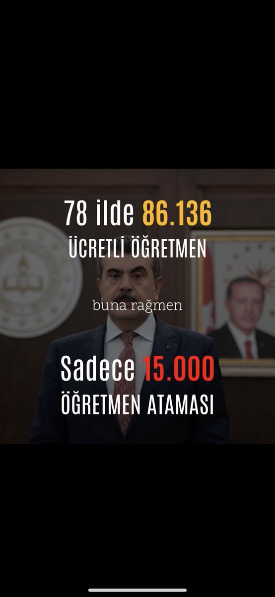 Ücretli öğretmen kadar atama yapmak sizin için bir zorunluluk olmalı. Size karşı mücadele vermekten yorulduk. Yüreğimiz daralıyor. Milletvekili maaşları ortada iken tasarrufu öğretmenden yaparsanız, yanarsınız bu vebalin altından kalkamazsınız!!!!!!#MebÜcretliÖğretmenKadarAtama
