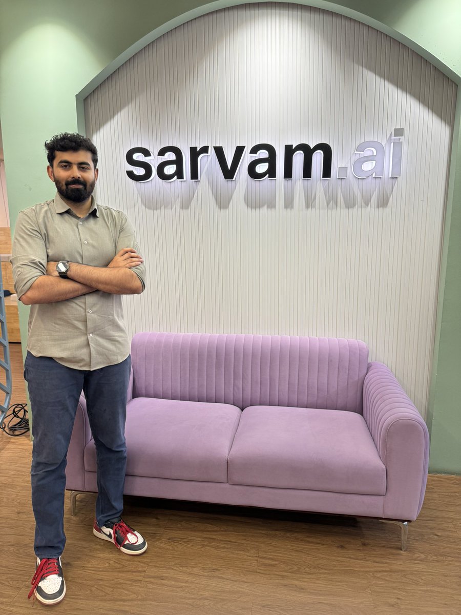 sumanthd17's tweet photo. I mean I guess it was just a matter of time. Back to working with @selfawareatom and the most cracked team at @SarvamAI 🔥 https://t.co/18Izc0qTNH