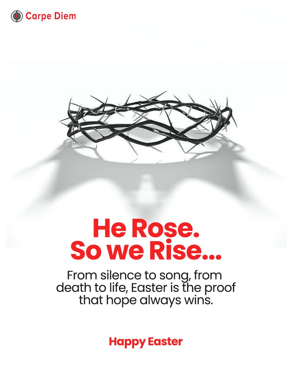 Wishing you a joyful Easter filled with hope, renewal, and fresh beginnings. 

Happy Easter from all of us at Carpe Diem! 🐣✨ 

#CarpeDiem #DoSomethingGreat"