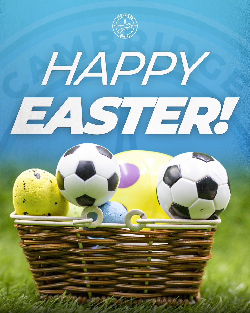 Happy Easter from Cambridge United! ⚽🌸

Wishing everyone a bright and joyful day! 🐣 

#CambridgeUnited #HappyEaster