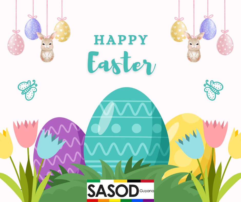 #HappyEaster from all of us at #SASODGuyana. May this season of renewal bring hope, healing, and progress toward a more respectful and inclusive #Guyana. #Easter #SASOD
