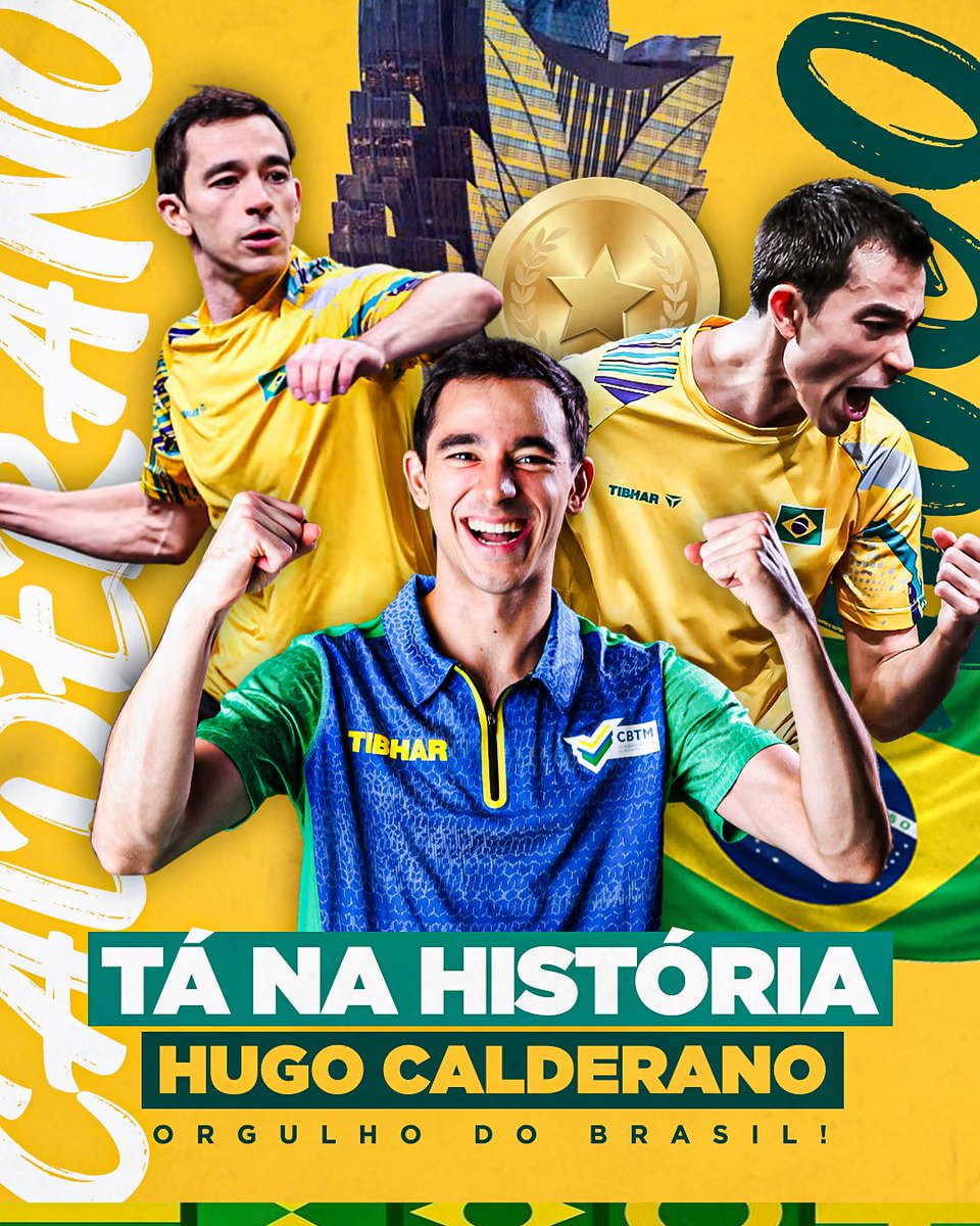 TMdoBrasil's tweet photo. O PRIMEIRO BRASILEIRO CAMPEÃO DA COPA DO MUNDO DE TÊNIS DE MESA 🇧🇷🇧🇷🇧🇷🇧🇷🇧🇷🇧🇷🇧🇷🇧🇷🇧🇷🇧🇷

É história sendo feita diante dos nossos olhos, Brasil!!!!!
Eu não tô chorando, vocês que tão😭😭😭😭😭

HUGO CALDERANO, EU TE AMO 🥰🏓🏆

#timebrasil #tenisdemesa #CBTM https://t.co/nN8G52VBR3