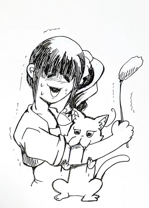 猫の本能でまゆに噛み付いてしまう事に罪悪感があったけど、当の本人が嬉しそうだから良いかの境地になったので無心で噛むユキ 