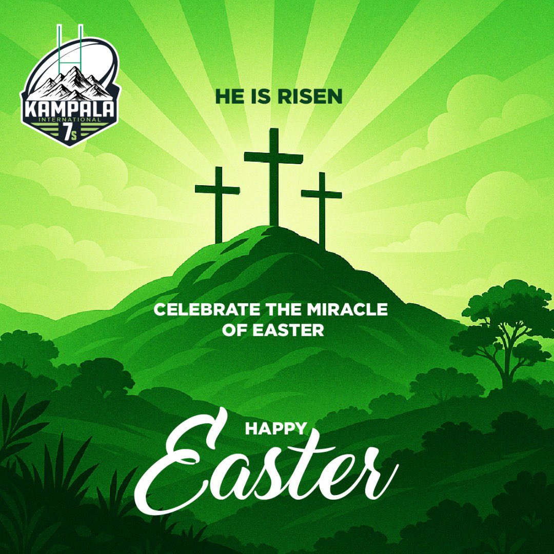 He is Risen ! 

#Kampala7s
#Greenthegame
#VisitKPA