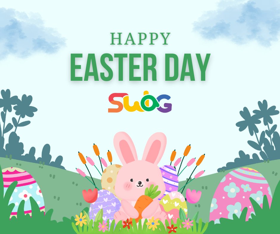 Wishing you a joyful and affirming #Easter! May this season of rebirth uplift our spirits and strengthen our resolve to center love, justice, and gender equity. #HappyEaster #SWAGTheMovement #SWAG