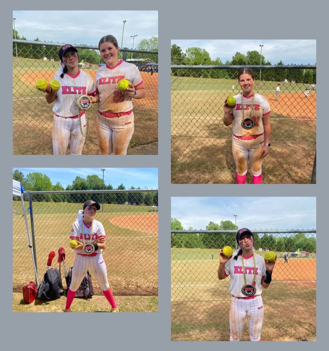 Its not tournament day without the Shockwaves Bombsquad representing!!

#8 Khloe Norton  / Grand Slam!
#8 Khloe Norton/ 2 Run Bomb!
#22 Madison Norcross / Solo Shot!
 #shockwaveselite #shockwavesBombsquad #swingforthefences #BeElite #whytakewhenyoucanrake  #BombSquad #savage