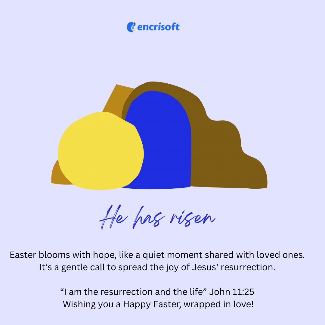 encrisoft's tweet photo. Wishing you and your loved ones a Joyous Easter 🩵💙💛#Easter2025 #EasterSunday #Easter https://t.co/oO0OIfta5e