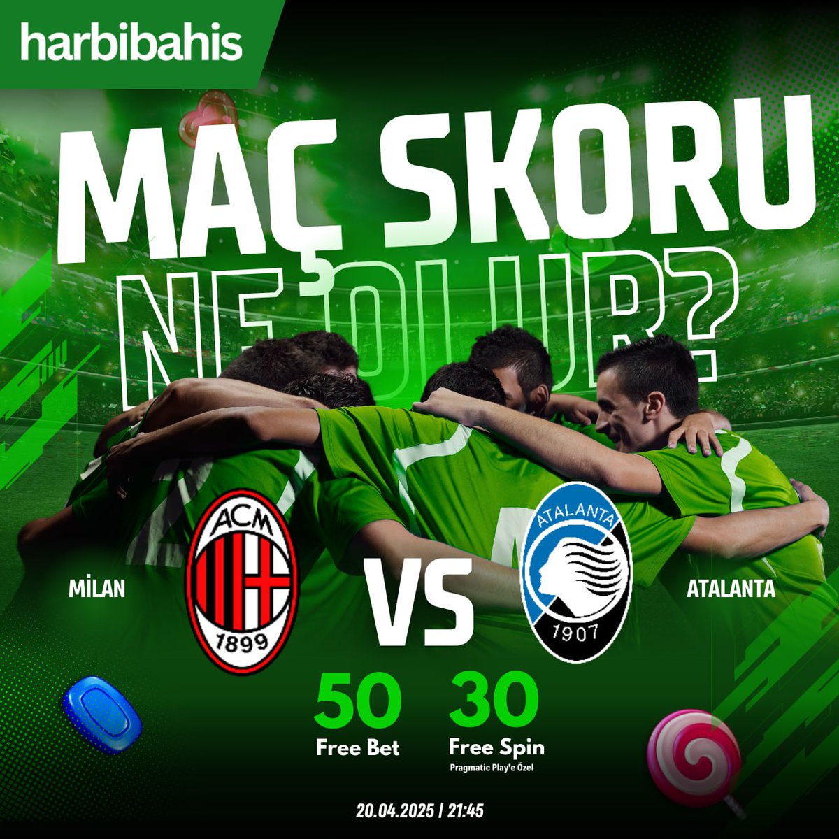 harbibonus's tweet photo. 🏆 Günün Etkinliği Harbibahis'te! 

⚽️ MİLAN⚔️ATALANTA ⚽️

✅  Karşılaşmanın skorunu tahmin et,  

🎁 5️⃣0️⃣  TL Freebet veya 3️⃣0️⃣ Freespin Kazan! 

🔰 Bizi takip et, RT yap ve 3 ark. etiketle Formu Doldur 

📲FORM LİNKİ:httpshttps: https://t.co/88Er3axt8m

🔗 HARBİBAHİS https://t.co/NUr7uWroa1
