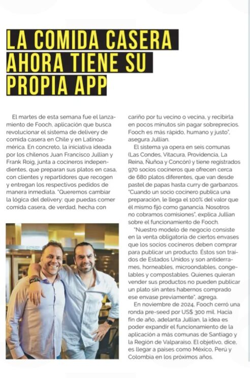 juanpabloswett's tweet photo. #Startup - #Fooch son de esas tremendas ideas que hacen total sentido y que si logran escalar, seguro la rompen. Un PedidosYa en potencia.
Fundada por Juan Jullian y Frank Roig con un pre seed de USD 300 mil, su modelo de negocios es sin "Dark Kitchens", con cocineros independientes que usan sus propias cocinas y le suman la logística y delivery que ya está disponible en el mercado.
La idea es genial, y al igual que un "waze" tiene que lograr escalar rápido y transformarse en el estándar para que haya tracción para los cocineros independientes.
#emprendimiento #pymes #Emprendedores
