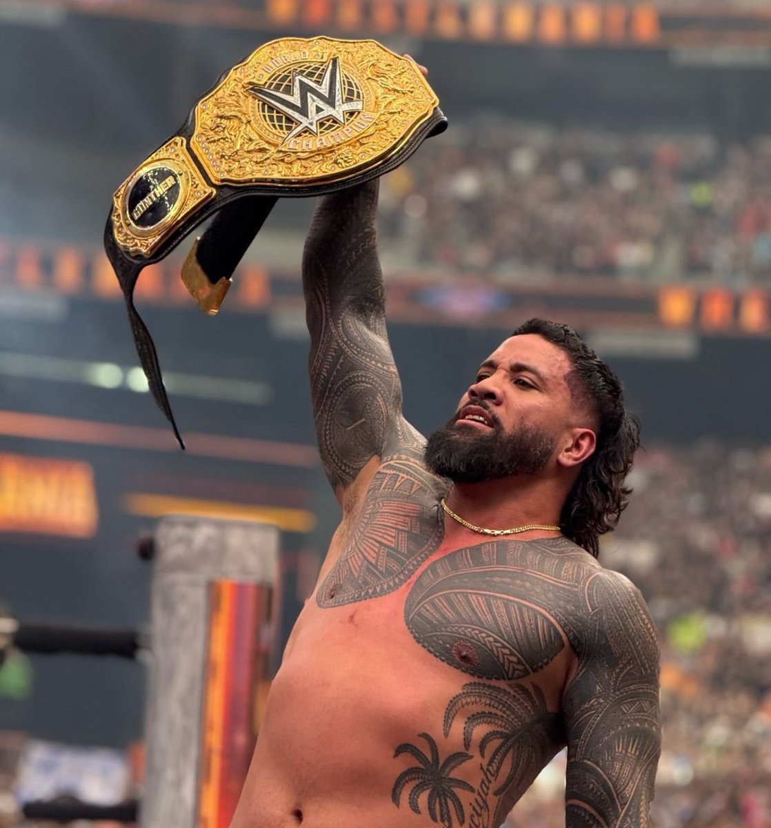 WrestleOps's tweet photo. World Heavyweight Champion Jey Uso. https://t.co/f7fo7cVOKP