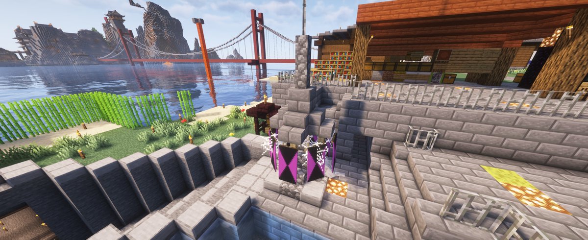 Minecraft_PCG's tweet photo. 【12th:水猪村】
道の途中にある邪魔な謎の建造物、これは実は恒例になってしまった特殊なブロックの破壊を阻止しようと複数の住人が建築した魔除け的なものと思われる
#Minecraft #マインクラフト #MinecraftPCG #マルチ鯖 https://t.co/tzvmHqRpKL