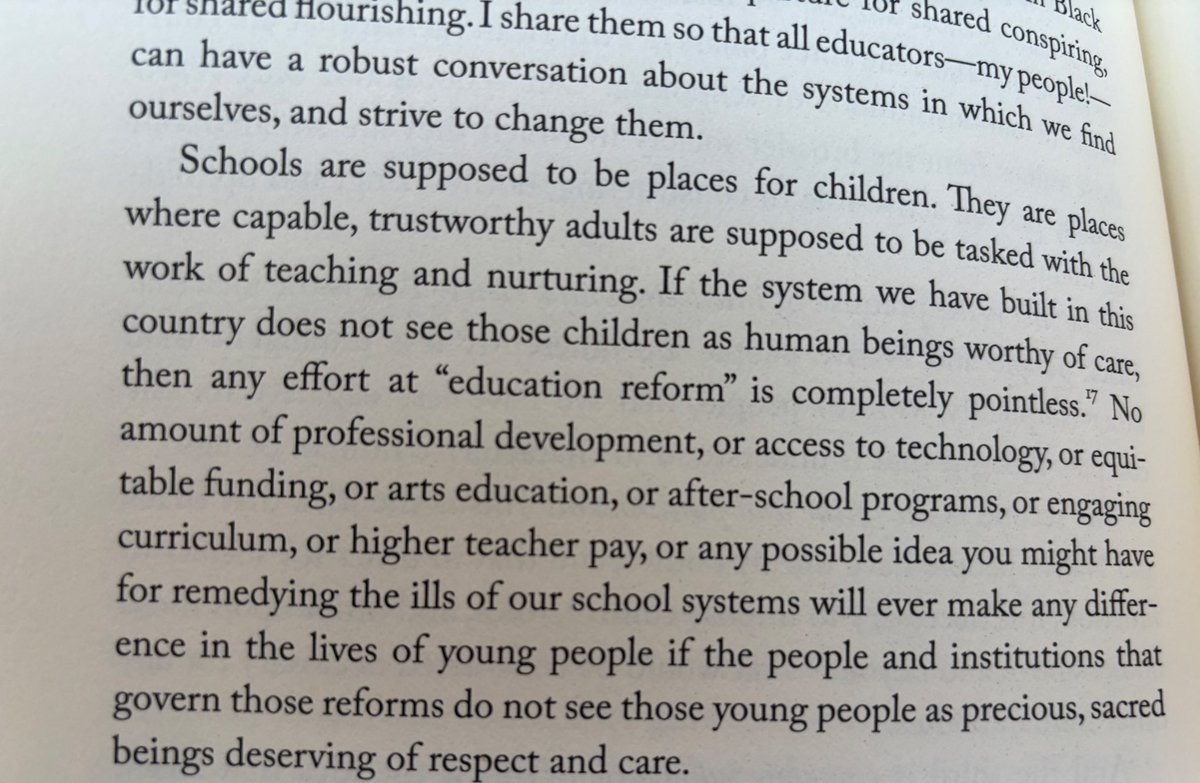 We are reminded of the sacred work of education by <a href="/eveewing/">Eve L. Ewing used to go by wikipedia brown</a> in the intro to her new book, _Original Sins_.

Reading this in Boston while exploring our national histories with my children is powerful.