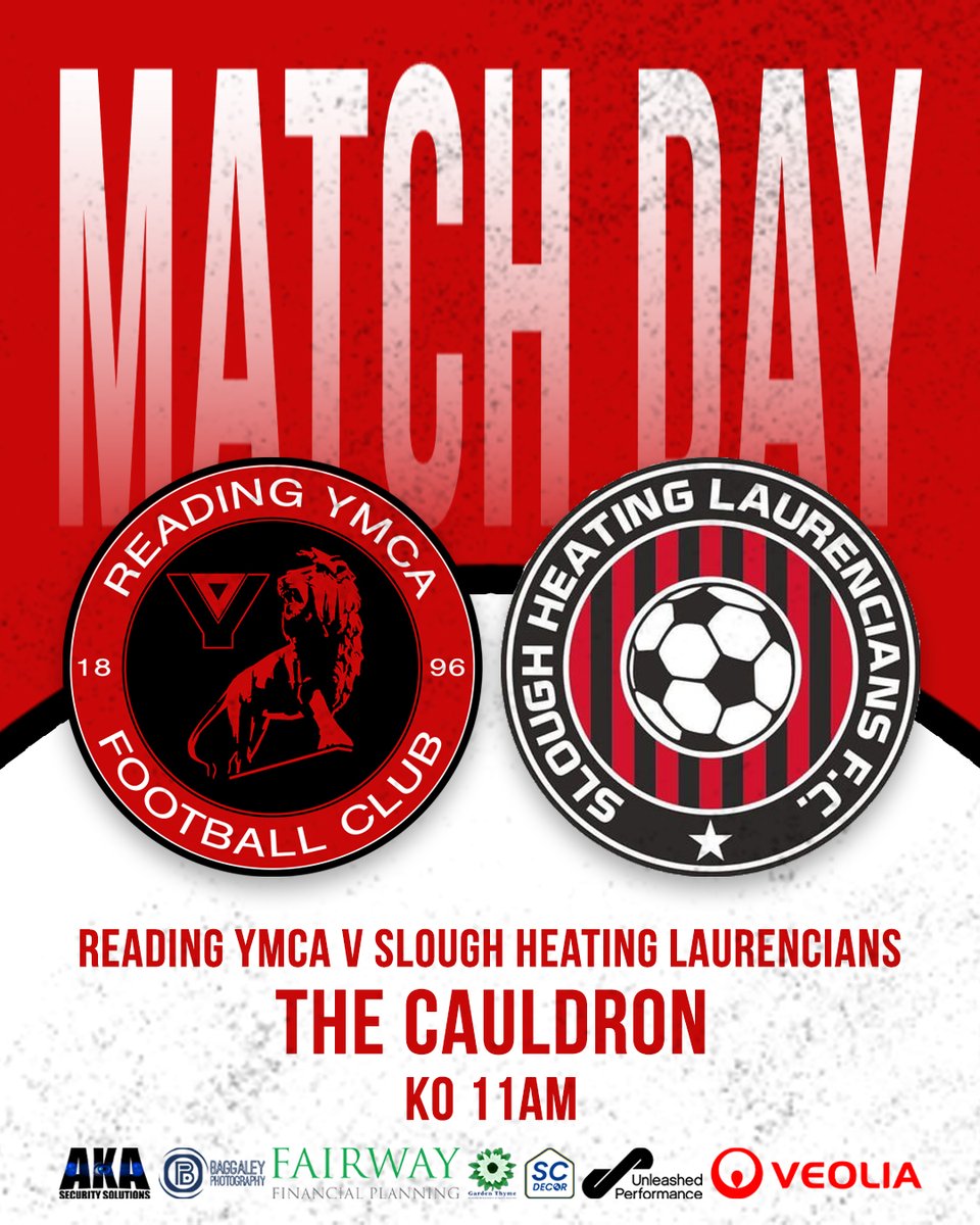 ⚽️𝐌𝐀𝐓𝐂𝐇 𝐃𝐀𝐘⚽️

𝙍𝙀𝘼𝘿𝙄𝙉𝙂 𝙔𝙈𝘾𝘼
𝙫 𝙎𝙇𝙊𝙐𝙂𝙃 𝙃𝙀𝘼𝙏𝙄𝙉𝙂 𝙇𝘼𝙐𝙍𝙀𝙉𝘾𝙄𝘼𝙉𝙎

🏆Thames Valley Premier League
🏟️The Cauldron
🕚KO 11am
🎟️Free Entry
🍺Bar Open

readingymcafc.com

🤝<a href="/Stuartcripps4/">Stuart Cripps 💙</a> | <a href="/fairway_fp/">Fairway FP</a> | <a href="/Baggaley_Photo/">Baggaley Photography</a> | <a href="/SecurityAka/">AKA Security Solutions</a> |