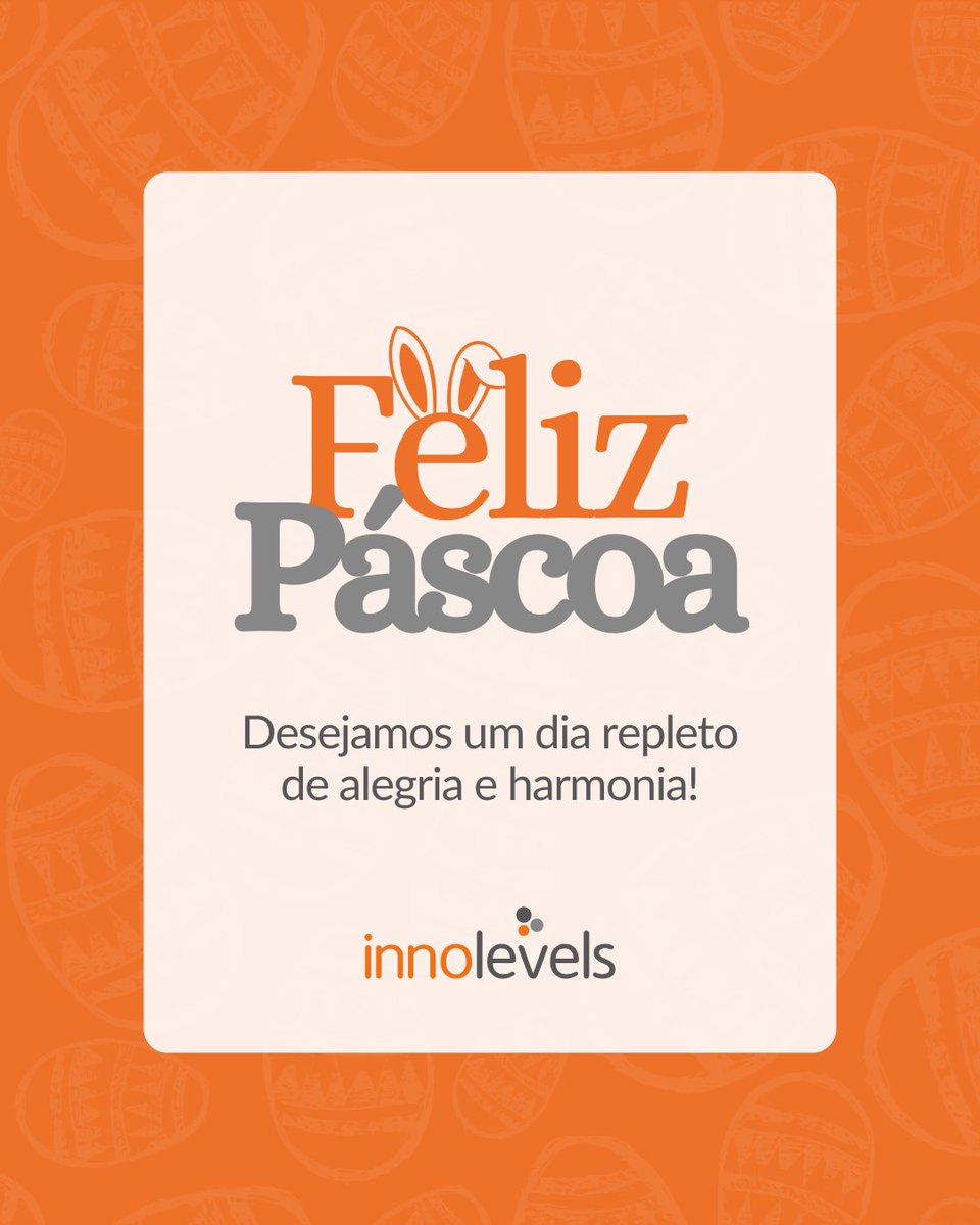 Innolevels's tweet photo. A innolevels deseja a todos um domingo de Páscoa cheio de paz, união e bons momentos! 🧡

#tecnologia #pascoa https://t.co/j5z2wji34f