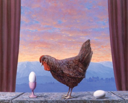 May sadness, suffering and mystery open the eyes and hearts of all, believers and non-believers alike.
Happy Easter to all with this painting by Magritte that we love!

🖼 Magritte, Variante de la tristesse, 1957, Centre Pompidou, Paris
