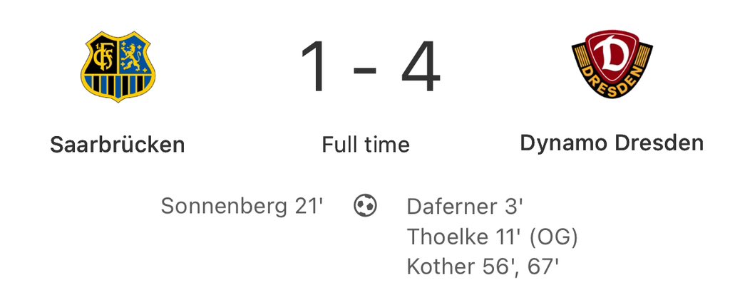 EastGermanFooty's tweet photo. OH MY!!! 🤯
Dresden man, where did that come from?!
Unbelievable, back top, 5pts clear of Cottbus in 3rd, 7pts (SEVEN!) clear of Saarbrücken now in 4th - four to play!
#FCSSGD https://t.co/yW9Gz4Vlm5
