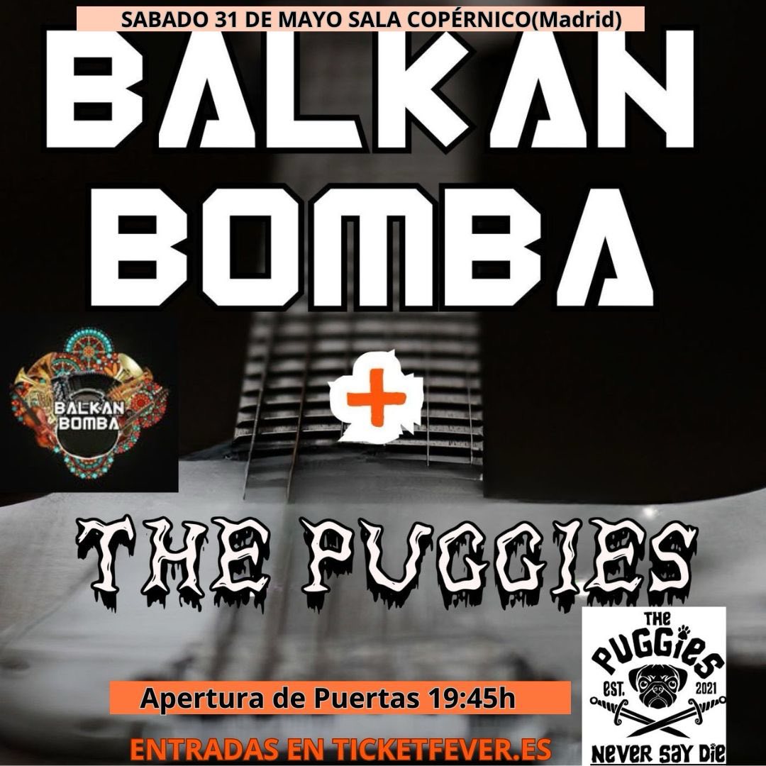 Puggies_oficial's tweet photo. El Sábado 31 de Mayo estaremos tocando en la gran @ConciertosCoper junto a @BalkanBomba fiesta ska! entradas en https://t.co/CjB7uvinKV https://t.co/36Kep2a7au