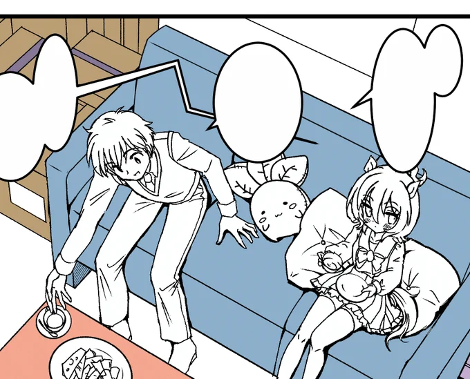 タキオンのお誕生日兼バレンタイン漫画進捗
まだ描いてたんですね!!トロくて御免😂💦
(カラーで塗り分けしてるけど完成はモノクロ)
パース定規使ったの久しぶりだよ 
