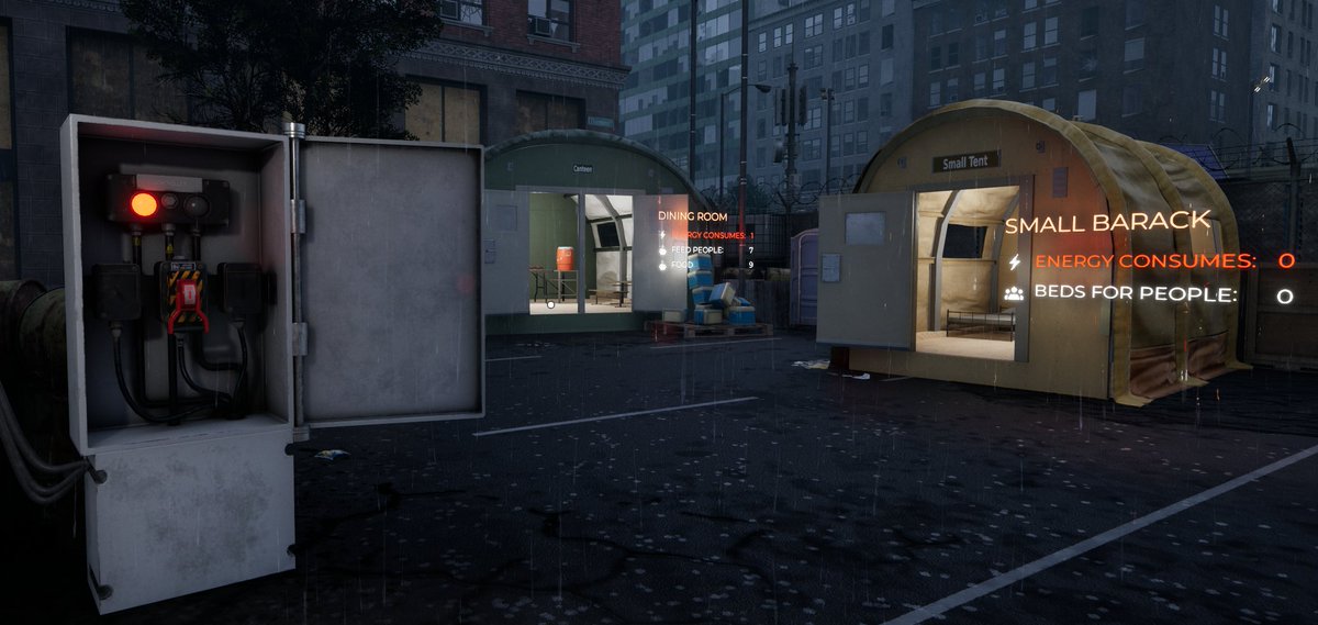 Checkpoint in Quarantine Zone requires careful power management &amp; timely purchase of new fuel to keep it running

Add Quarantine Zone to your wishlist &amp; apply to join playtest:
store.steampowered.com/app/3419520/Qu…

#indiesunday #indiegame #indiedev #gamedev #postapocalyptic #gameplay #ue5