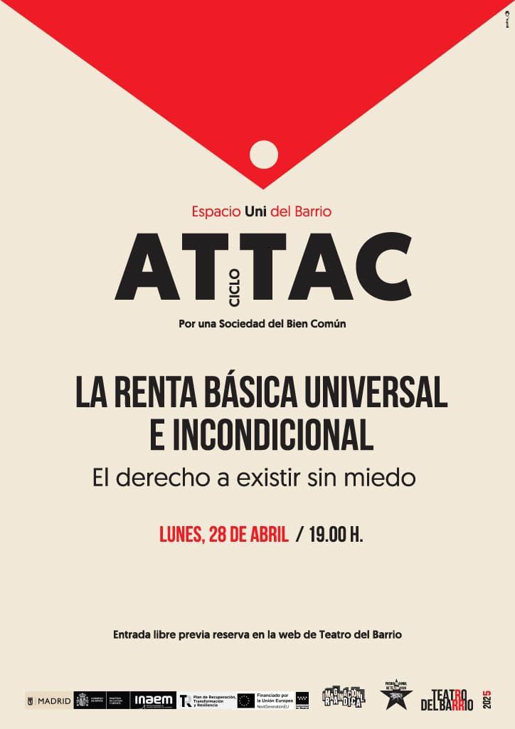 ¿Quieres descubrir cómo la RBUI  puede ser un pilar fundamental para abordar las crisis  sociales, económicas y ambientales junto con el resto de los pilares del  Sistema de Bienestar Social: servicios sociales, educación, salud,...?
lunes, 28 abril, 19h
teatrodelbarrio.com/ciclo-attac-po…
