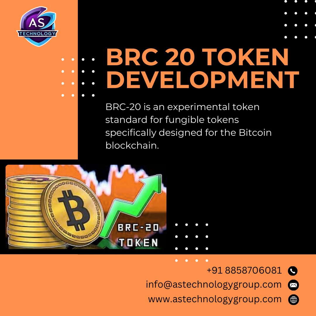 ASTechnology18's tweet photo. BRC-20 tokens are fungible digital assets created on the Bitcoin blockchain.
.
.
.
.
#BRC20 #blockchain #astg #as_technology https://t.co/kJZQMbvijV