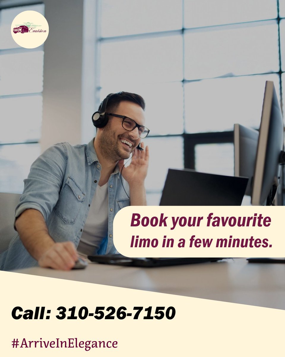 EnvisionLimo's tweet photo. Experience seamless elegance with Envision Limo!

Call: 310-526-7150
Text: 310-526-7150
Book Online: https://t.co/Wbv3Hivtx9

#EnvisionLimo #ArriveInElegance #LuxuryTransportation #LimousineService #LimoService #AirportTransportation #TransportService #AirportShuttleService https://t.co/JnOplM8ukc