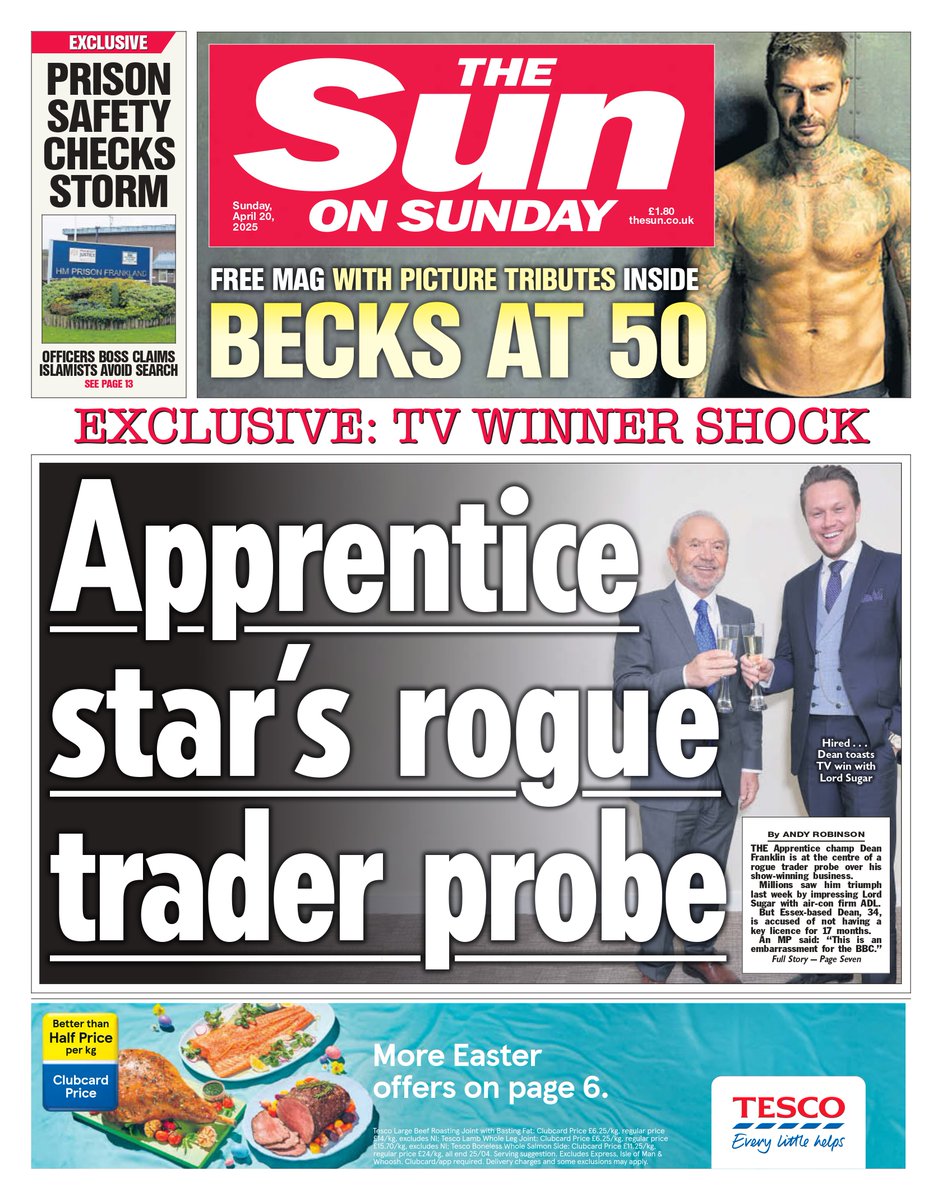 andyrobinson123's tweet photo. Excl: The Apprentice champ Dean Franklin faces possible fine as Environment Agency probe his winning air con firm. In today's Sun on Sunday.
https://t.co/8D1EYlslQo https://t.co/t5Vkwt1cLZ