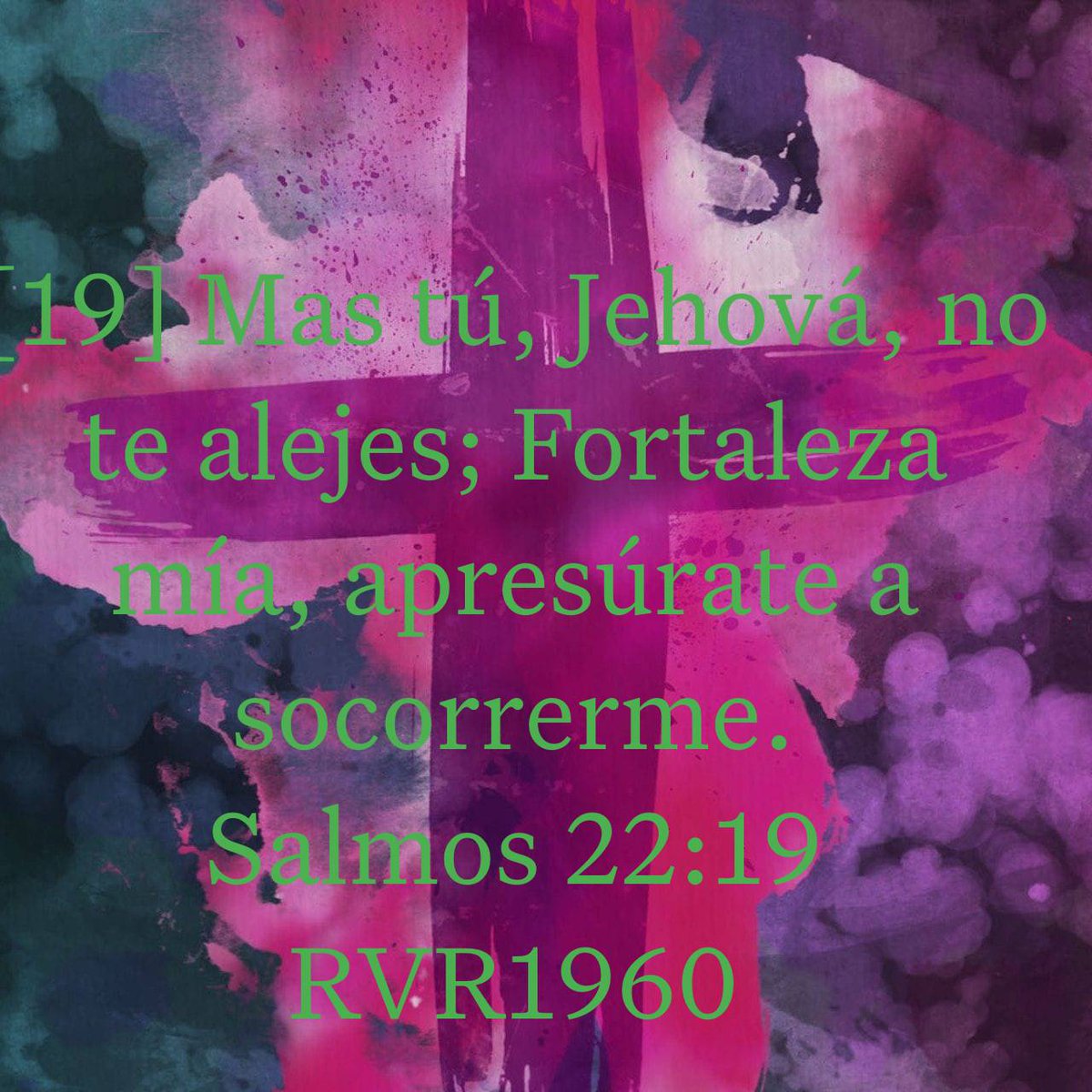 iidalina's tweet photo. Salmos 22:19 RVR1960
[19] Mas tú, Jehová, no te alejes; Fortaleza mía, apresúrate a socorrerme.

https://t.co/tR3iRTtmr2 https://t.co/C0tTpS4W8W