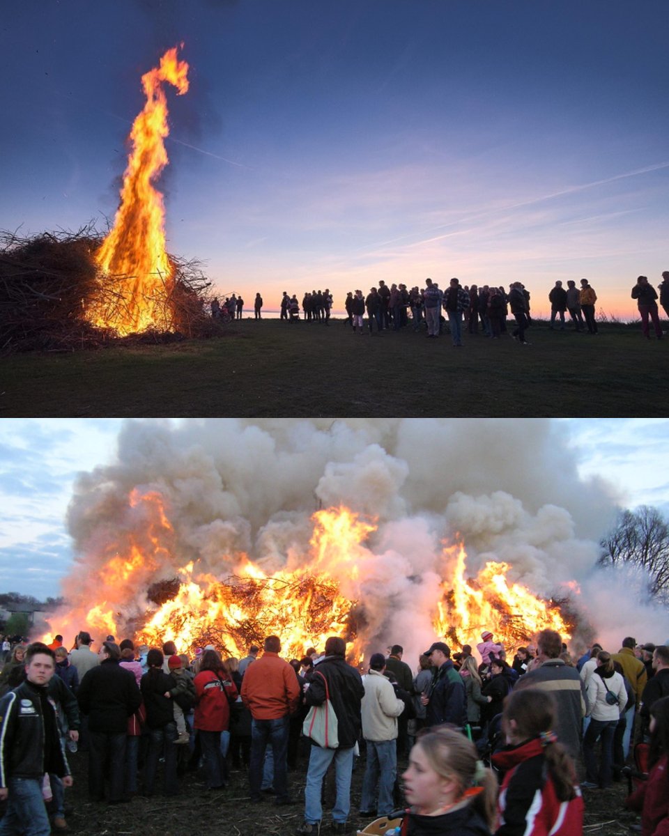 JeremyTate41's tweet image. 9. Easter Fires, or Osterfeuer in German, are a traditional bonfire ceremony in Germany. 

Late on Holy Saturday, communities light giant bonfires to symbolize Christ as the “Light of the World” and to chase away winter’s darkness.