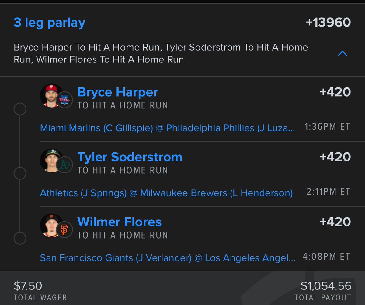realshortpants's tweet photo. Easter. 4/20. Tuna's Stoner Dinger Parlay of the Day. Did the stars align or what?

There are only 4 players with +420 odds currently to hit a homerun today. I like these guys a lot today.

#MLB #Parlay #Easter2025 #Easter420 #stonerdingerlayoftheday #wholetunasports https://t.co/Bta9g7ldRP