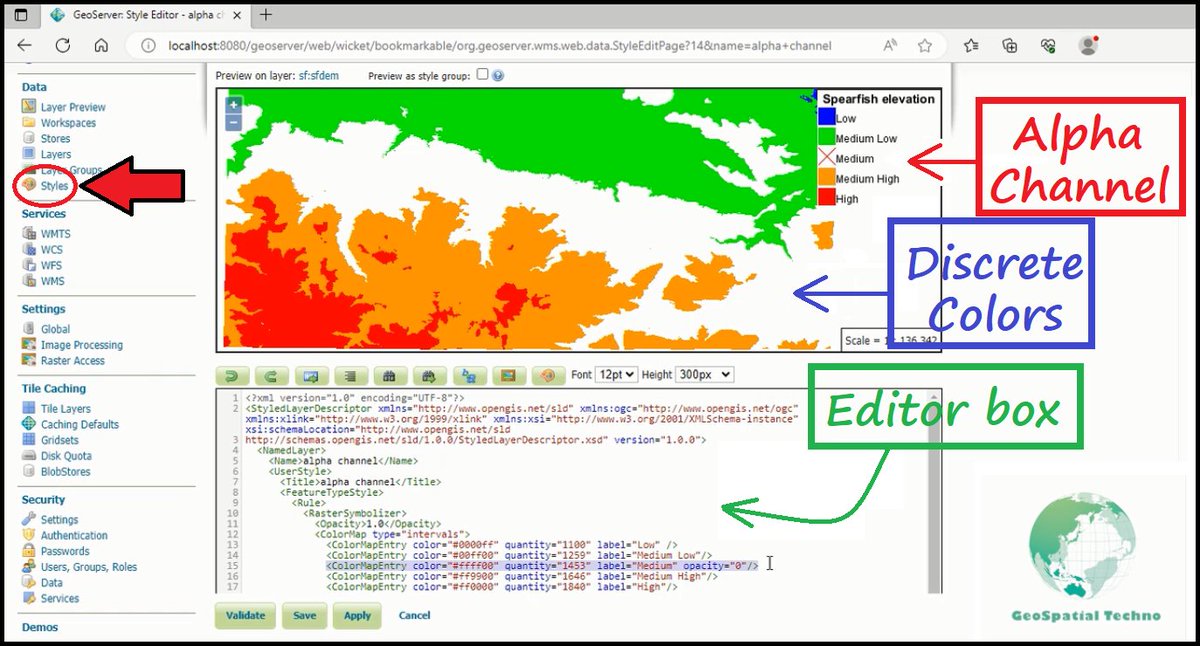 ❌ Create SLD raster styles with GeoServer
👉 youtube.com/watch?v=W7uQIc… 👈

🌟Raster styles improve data visualization and enable users to create maps that are visually appealing.
🌟Watch the video to learn how to use GeoServer step by step.
#geoserver #sld #style #raster #geotiff