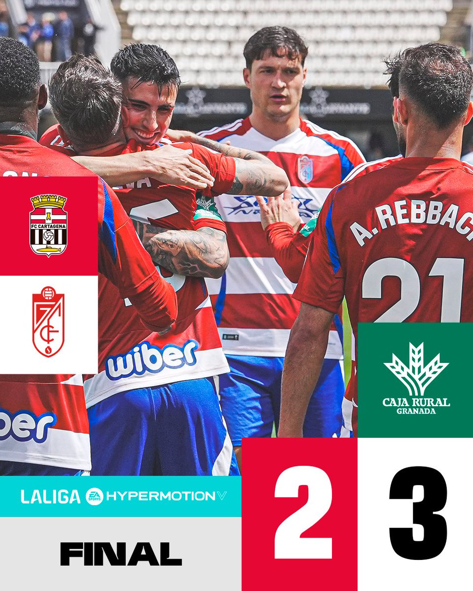 🏁 ¡𝑭𝑰𝑵𝑨𝑨𝑨𝑨𝑨𝑨𝑨𝑨𝑳 𝑫𝑬𝑳 𝑷𝑨𝑹𝑻𝑰𝑫𝑶 𝑬𝑵 𝑪𝑨𝑹𝑻𝑨𝑮𝑬𝑵𝑨𝑨𝑨𝑨! 

¡¡NUEVO +3 QUE NOS DEVUELVE A LOS PUESTOS DE PLAY-OFF!! ❤️‍🔥💪🏼

#CartagenaGranada