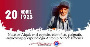 Un 20 de abril, el de 1923, nació Antonio Núñez Jiménez en Alquízar, Cuba. Científico, geógrafo, arqueólogo y espeleólogo. La Sociedad Espeleológica de Cuba y la Sociedad Cubana de Geografía le otorgaron la condición de Cuarto Descubridor de Cuba. #CubaViveEnSuHistoria