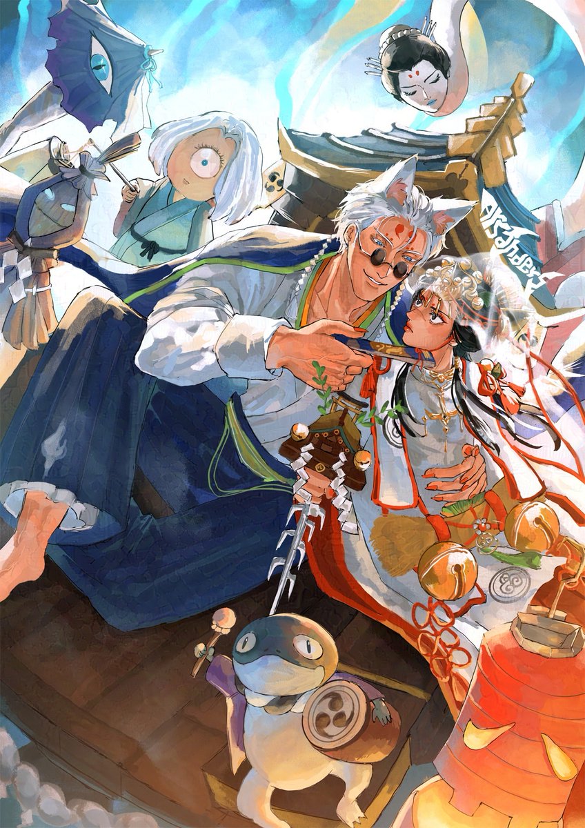 The white fox and his shrine maiden 🦊⛩️🤍

<a href="/GojoHimeZine/">Five Songs 200%: GoUta Zine V2</a> #呪術廻戦 #jujutsukaisen #jjk #gojohime #GojoSatoru #UtahimeIori