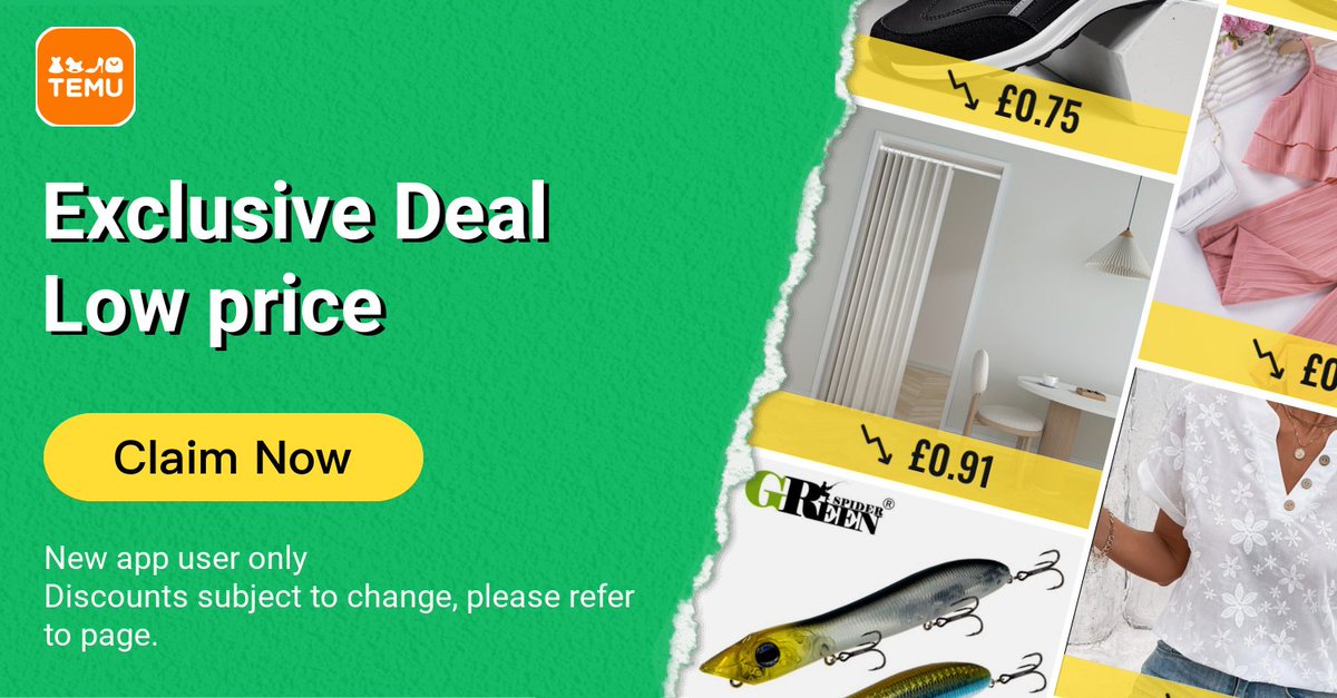 ⭐️ Tap the exclusive deal link temu.to/k/ec5mkuhudfq  to score top-quality items at ultra-low prices. 🛍️ Shop now and save big! ⭐️  app.temu.com/m/nvo1bfhvvzm
Another surprise for you! Click temu.to/k/eevkl5cvdjn to earn with me together🤝!