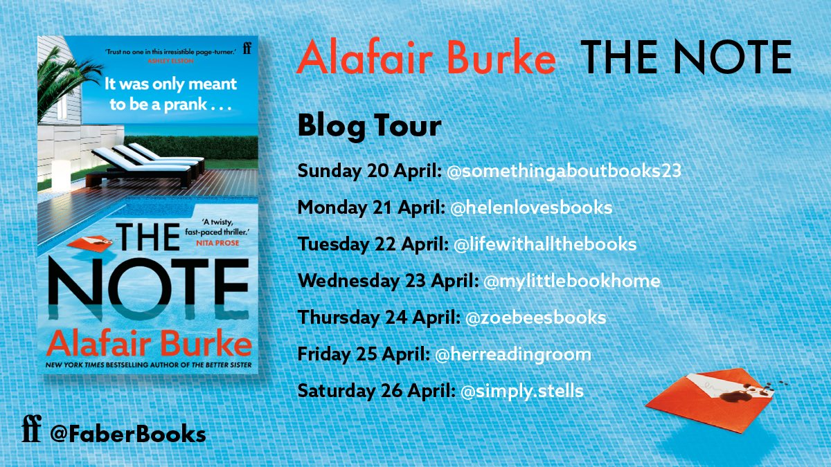 shonaholmes23's tweet photo. 📚📆#BlogTour📆📚
3.5⭐️💫 #TheNote by @alafairburke is a slow burn thriller, reuniting three friends for a weekend away, where an innocent prank quickly takes a sinister turn, unravelling secrets from all of their past’s 📝
🔗Full Review in🧵below
#BookTwitter #bookreview https://t.co/21rAxuvWDw