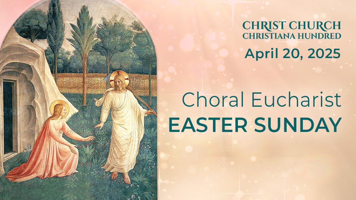 Easter Day Service – April 20, 2025  
Please join us today at 11 AM for our livestreamed service of Choral Eucharist by visiting christchurchde.org/worship-videos.

#SundayService #Worship #Easter #ChristChurch #GreenvilleDelaware #EpiscopalChurch